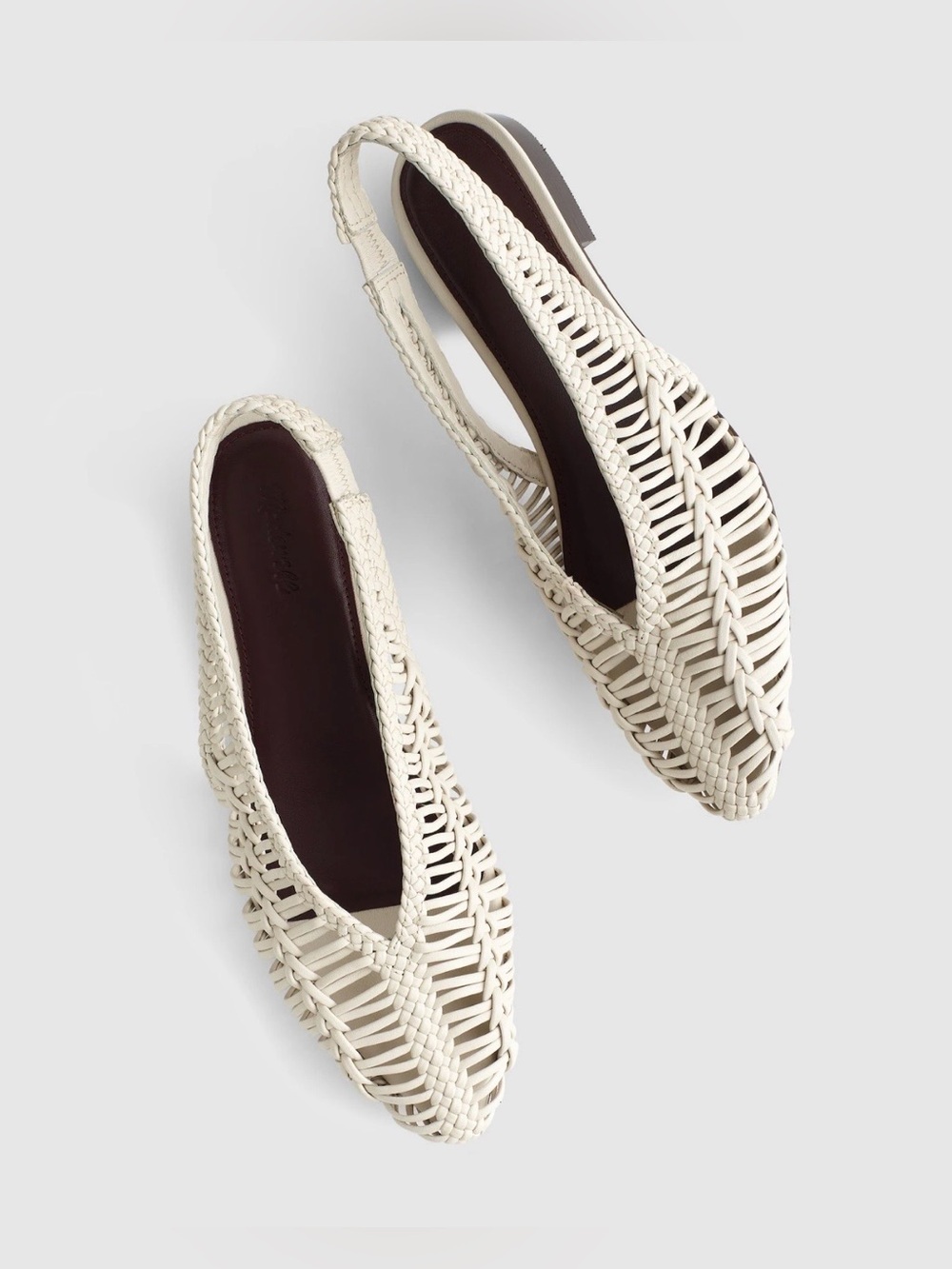 NEW Madewell The Harpor Slingback Flat NZ708 vintage muslin leather size 8 $148